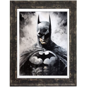 Watercolour portrait of Batman